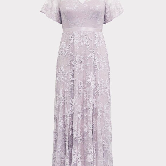 NWT Torrid Special Occasion Lilac Purple Lace Gown - Picture 6 of 6